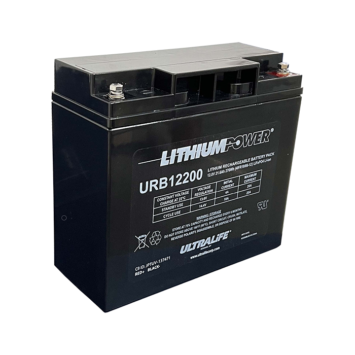 12.8V 21.6Ah (276.5Wh) LiFePO4 Battery (URB12200)